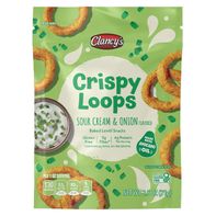 Clancy's Gluten Free Sour Cream & Onion Crispy Loops with Avocado Oil 2.5 oz