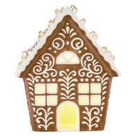 Merry Moments Ceramic Gingerbread Oval Open Door House 1 each