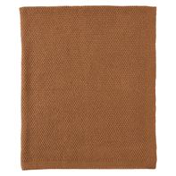 Kirkton House Brown Honeycomb Cable Knit Throw 1 each
