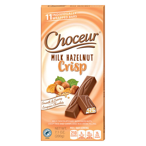 Choceur Milk Hazelnut Crisp - 11 Bars 7.05 oz