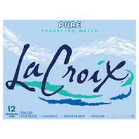 LaCroix Pure Sparkling Water, 12 Cans 12 fl oz
