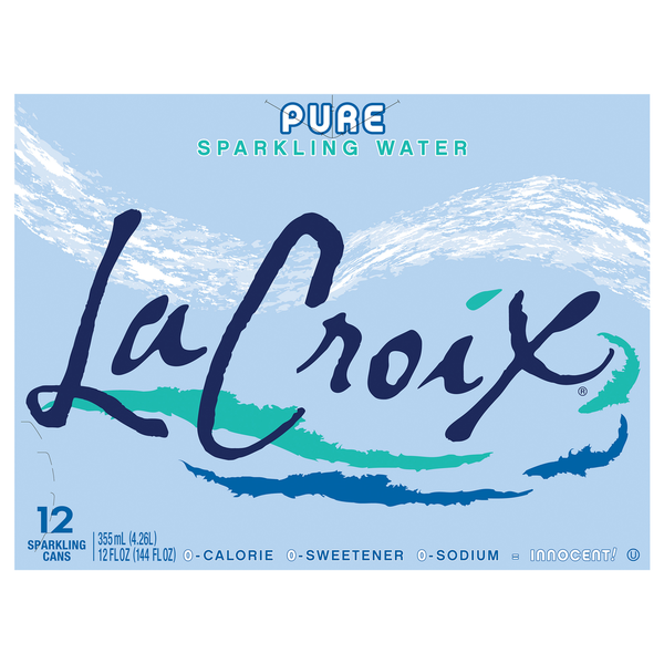 LaCroix Pure Sparkling Water, 12 Cans 12 fl oz
