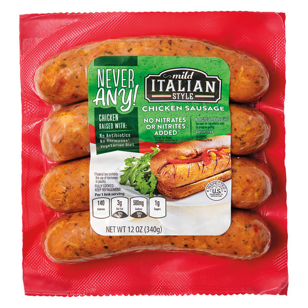 Never Any! Mild Italian Chicken Sausage 12 oz