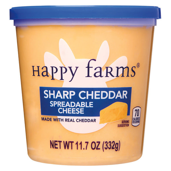 Happy Farms Sharp Cheddar Spreadable Cheese Cup 11.7 oz