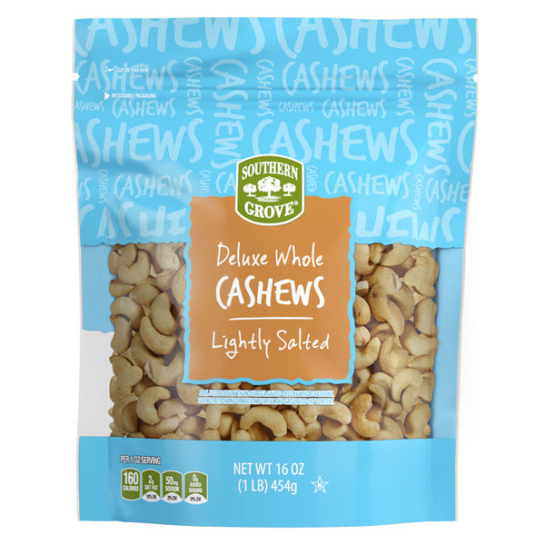 Southern Grove Lightly Salted Deluxe Whole Cashews 16 oz