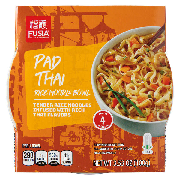 Fusia Asian Inspirations Pad Thai Rice Noodle Bowl 3.5 oz