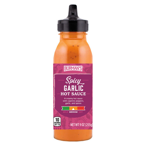 Burman's Spicy Garlic Hot Sauce 9 oz