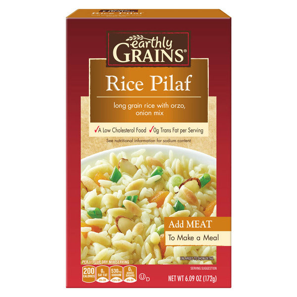 Earthly Grains Long Grain Rice Pilaf with Orzo and Onion Mix 6.07 oz