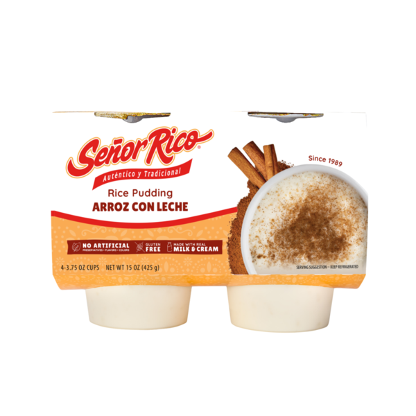 Senor Rico Rice Pudding Cups, 4 count 3.75 oz
