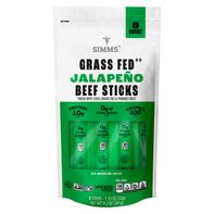 Simms Grass Fed Jalapeño Beef Sticks - 8 Sticks 9.2 oz