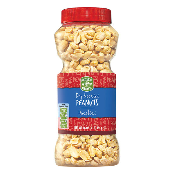 Southern Grove Dry Roasted Unsalted Peanuts 16 oz