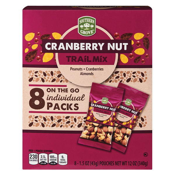 Southern Grove Cranberry Nut Trail Mix - 8 Packs 1.5 oz