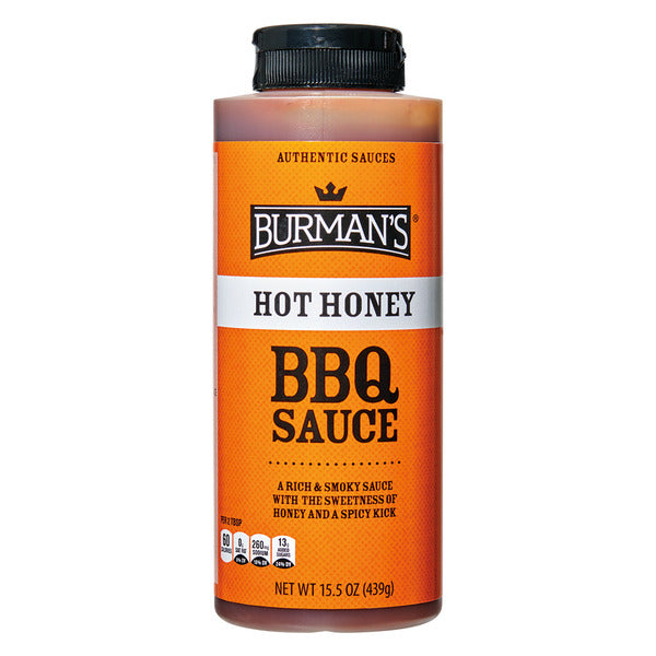 Burman's Hot Honey BBQ Sauce 15 oz