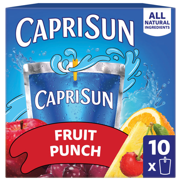 Front of Juice & Nectars Capri Sun Capri Sun Fruit Punch Juice Pouches, image 1 of 8 Capri Sun Fruit Punch Juice Pouches 6 fl oz