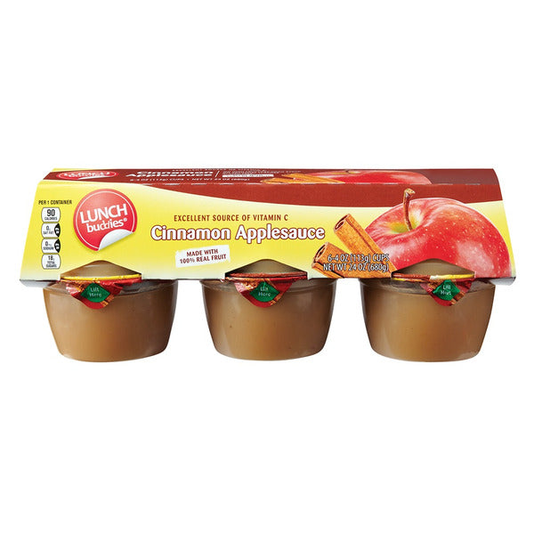 Lunch Buddies Cinnamon Applesauce Cups, 6 count 24 oz