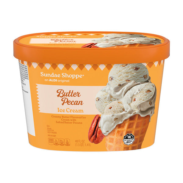 Sundae Shoppe Butter Pecan Ice Cream 48 fl oz