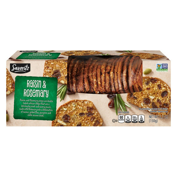 Savoritz Raisin & Rosemary Artisan Crisps 5.3 oz