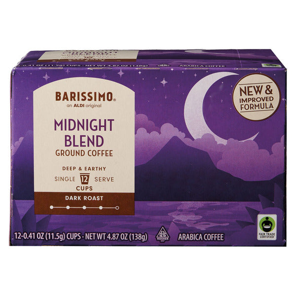 Barissimo Midnight Blend Dark Roast Coffee Pods - 12 Cups 5.08 oz