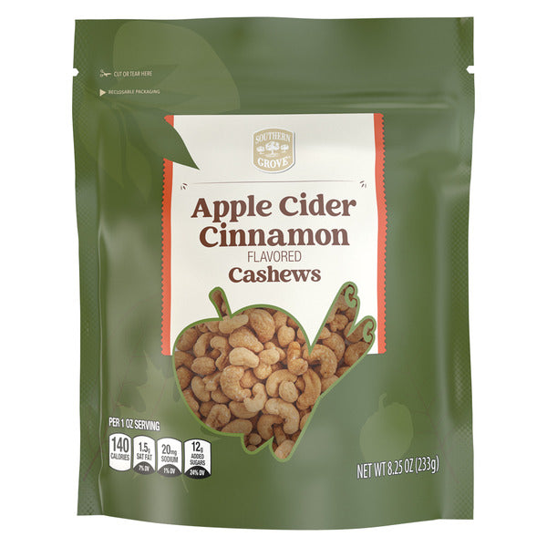 Southern Grove Apple Cider Cinnamon Flavored Cashews 8.25 oz