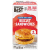 Breakfast Best Sausage, Egg & Cheese Biscuit Sandwiches - 4 Count 18 oz