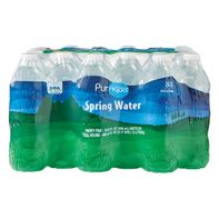 Puraqua Natural Spring Water, 24 pack 16.9 fl oz