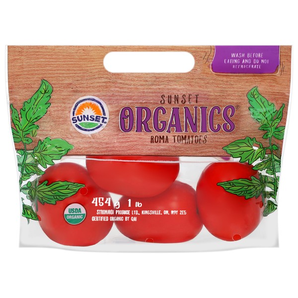 Organic Roma Tomatoes 1 lb