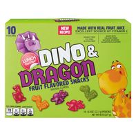 Lunch Buddies Dino & Dragon Shaped Fruit Flavored Snacks, 10 count 8 oz