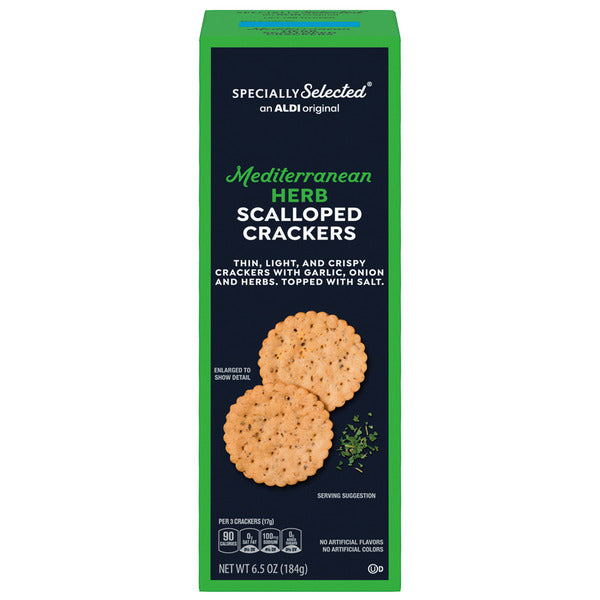 Specially Selected Scalloped Crackers, Mediterranean 6.5 oz