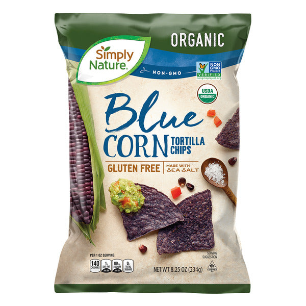 Simply Nature Organic Blue Corn Tortilla Chips Simply Nature Organic Blue Corn Tortilla Chips 8.25 oz
