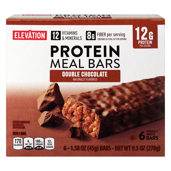Elevation Double Chocolate Protein Meal Bars 6 ct