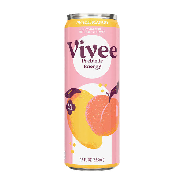 Summit Zero Sugar Peach Mango Prebiotic Energy Drink 12 fl oz