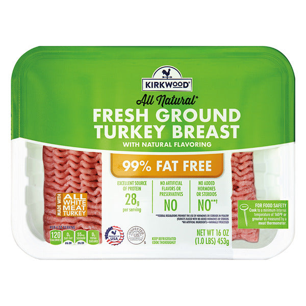 Kirkwood 99% Fat Free Fresh Ground Turkey Breast 16 oz