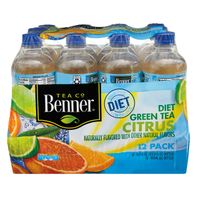 Benner Diet Citrus Green Tea - 12 Pack, 16.9 fl oz Bottles 202.8