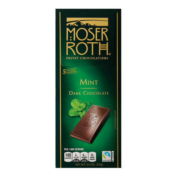 Moser Roth Dark Mint Chocolate Bar 4.4 oz