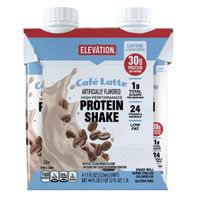 Elevation Cafe Latte Flavored Ready to Drink Protein Shakes, 4 Pack 11