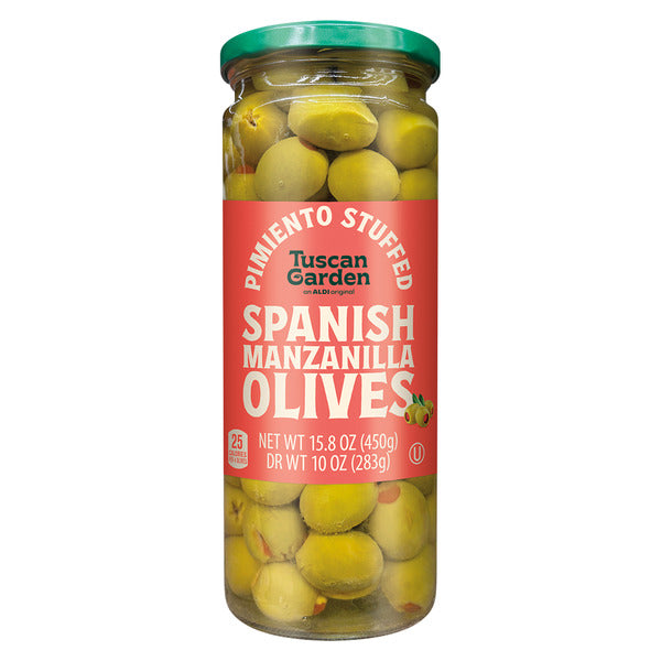 Tuscan Garden Stuffed Manzanilla Olives with Pimiento 15.8 oz