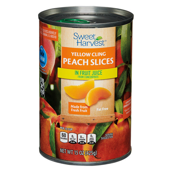Sweet Harvest Peach Slices in 100% Juice 15 oz