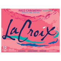 La Croix Razz-Cranberry Sparkling Flavored Water, 12 Cans 12 fl oz