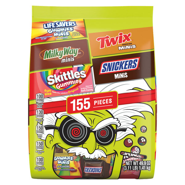 Mars Mad Scientist Candy Variety Pack - 155 Pieces 49.9 oz