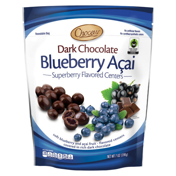 Choceur Blueberry Acai Dark Chocolate 7 oz