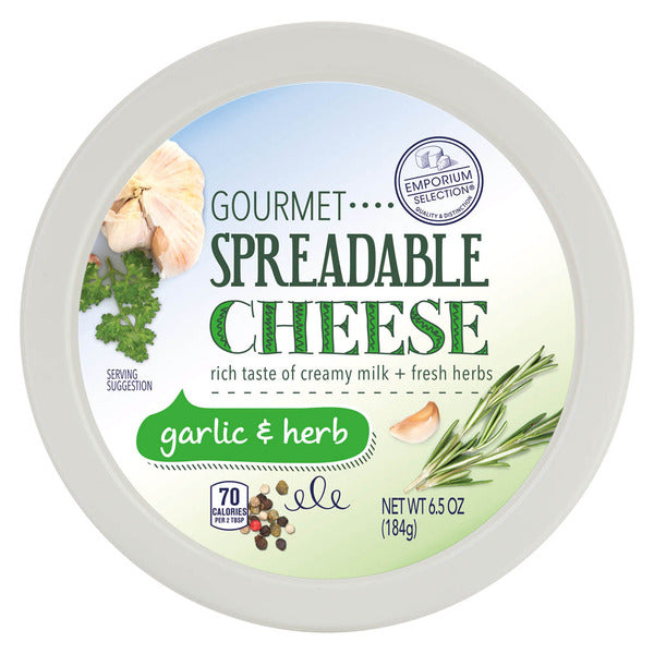 Emporium Selection Garlic & Herb Gourmet Spreadable Cheese Emporium Selection Garlic & Herb Gourmet Spreadable Cheese 6.5 oz