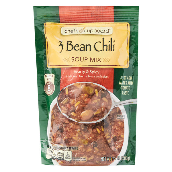 Chef's Cupboard 3 Bean Chili Soup Mix 8.8 oz