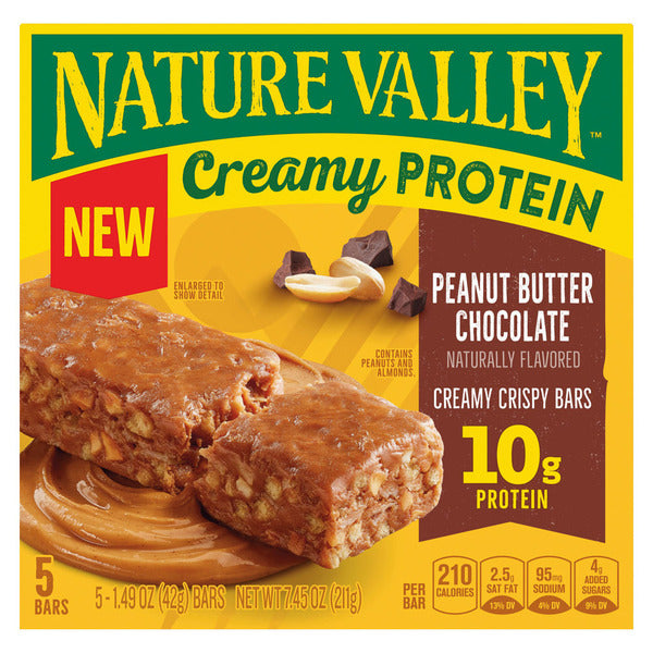 General Mills Peanut Butter Chocolate Flavored Protein Creamy Bars, 5 count 5 ct