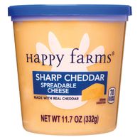 Happy Farms Sharp Cheddar Spreadable Cheese Cup 11.7 oz