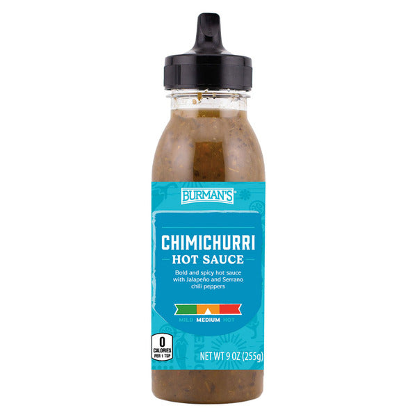 Burman's Poblano Hot Sauce 9 oz