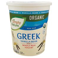 Simply Nature Organic Vanilla Bean Greek Whole Milk Yogurt 32 oz