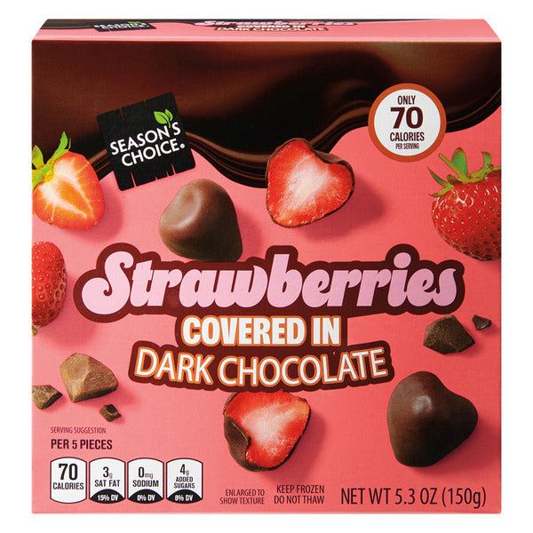 Season's Choice Frozen Strawberries Covered in Dark Chocolate 5.3 oz