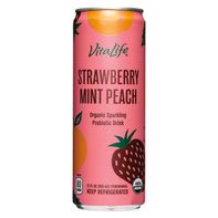 Vitalife Organic Strawberry Mint Probiotic Sparkling Drink 12