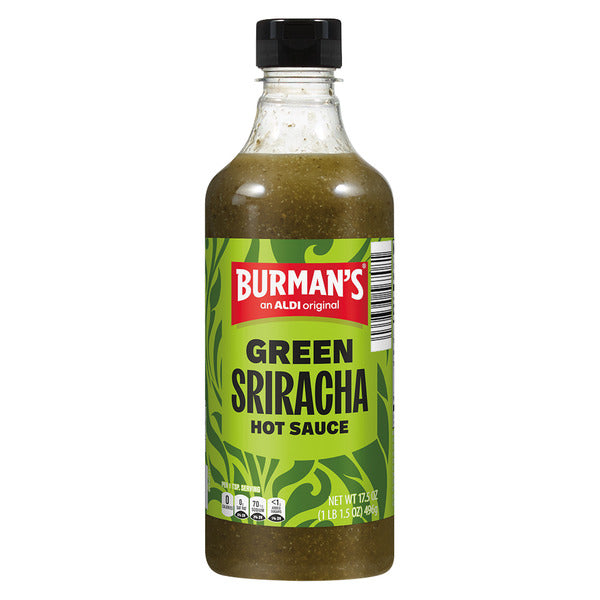 Burman's Green Sriracha Hot Sauce 18 oz