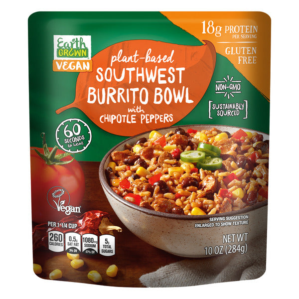 Earth Grown Plant Based Southwest Burrito Bowl 10 oz